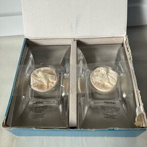 NAMBE New In Box 2 TWO Planar Crystal Votive Candle Holders Stylish Modern